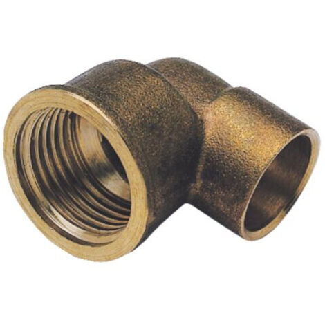 COUDE LAITON 90° FEMELLE ET A SOUDER CUIVRE - 90 GC