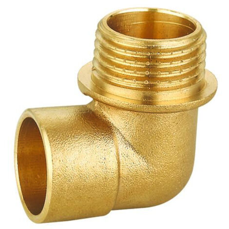 COUDE LAITON 90° MALE ET A SOUDER CUIVRE - 92 GC