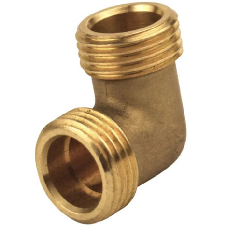 Coude laiton double mâle 1/2",  15X21