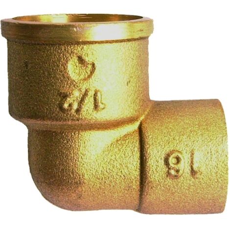 Coude laiton fer-cuivre FEMELLE 90GCU - 3/4'' - 22 mm - DUMONT