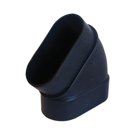 Coude latéral 45° d'aspiration centralisée ovale série SlimLine Vac pour cloison 70 mm - raccordement au choix - M-F