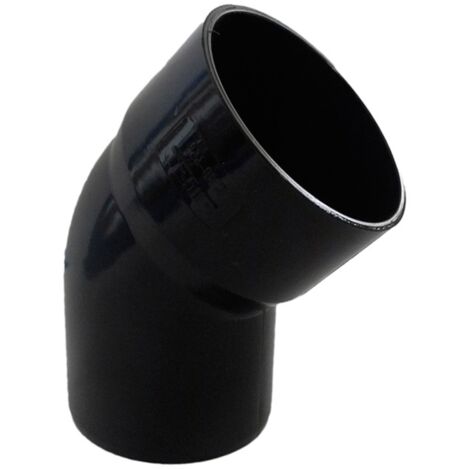 Coude Mâle femelle Ø80 à 45° ep 3,2 mm noir