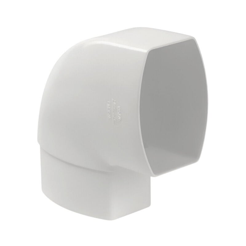 Nicoll - Coude mâle femelle orientable 90° ovation tube descente TD107 105X76, blanc