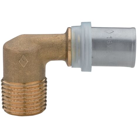 coude mâle - pour tube multicouche - a visser - 26 mm vers 3/4 - lot de 2 - altech 4434809