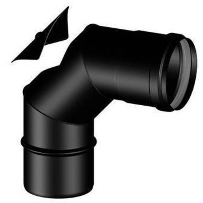 Coude mf à 90° avec inspection des granulés émaillés