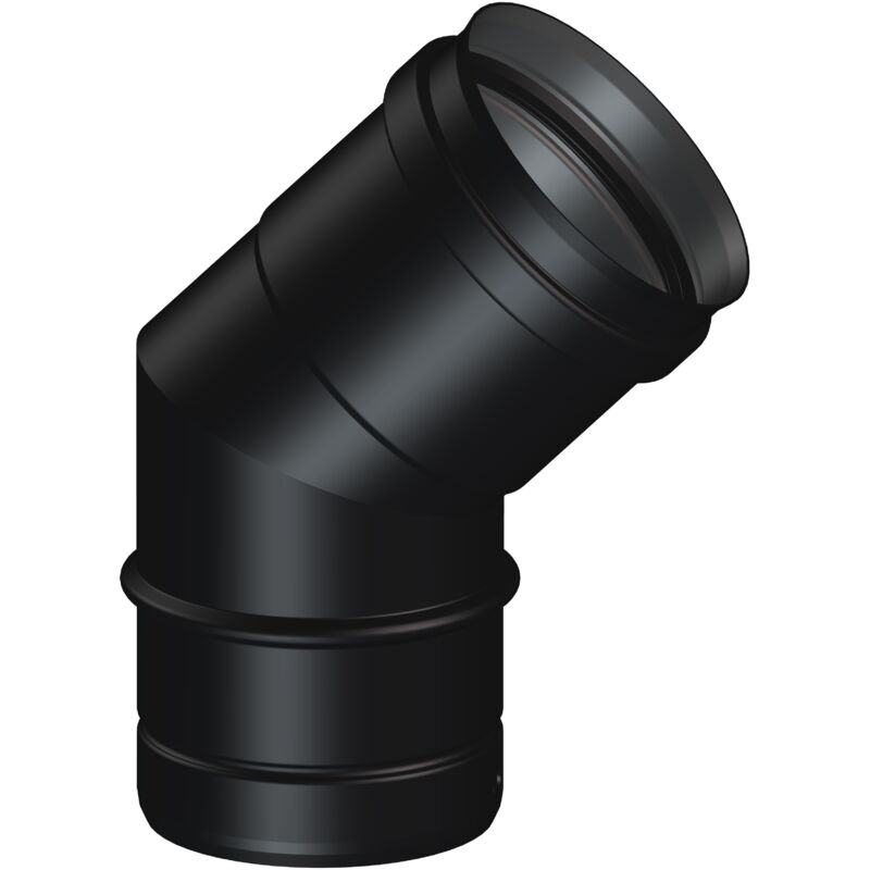 Dinak - Coude 45º deko pellets classic Dimensions : Ø80mm x 45º