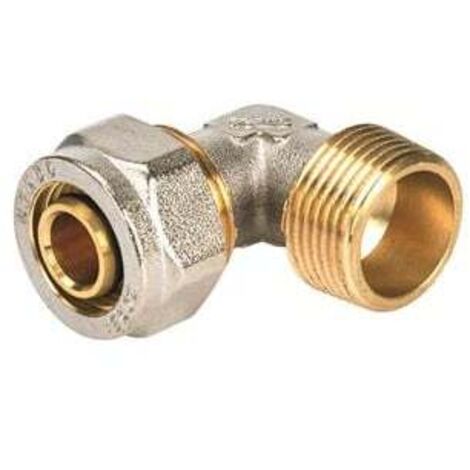 Coude Multicouche à compression Ø16x2,0 - Mâle 1/2" (15/21) - Henco