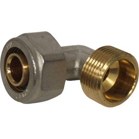 Coude Multicouche à compression Ø20x2,0 - Mâle 3/4" (20/27) - Henco