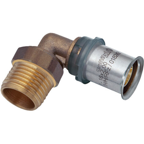Coude multicouche à sertir 20 mâle 20x27 G2F23037 - MULTITUBO SYSTEMS