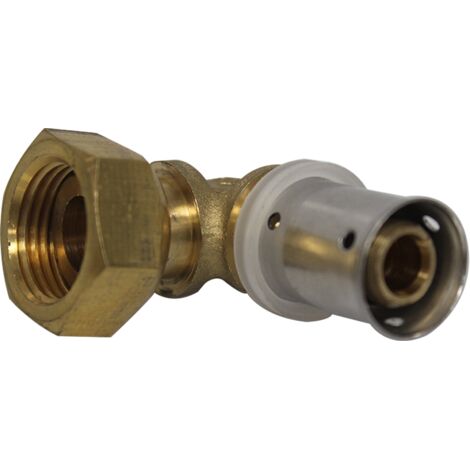 Coude multicouche à sertir écrou libre femelle (15/21) 1/2" - Ø16x2,0 - MULTIPEX