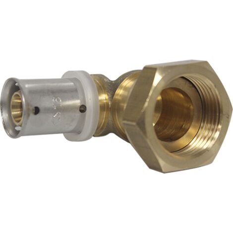 Coude multicouche à sertir écrou libre femelle (20/27) 3/4" - Ø16x2,0 - MULTIPEX