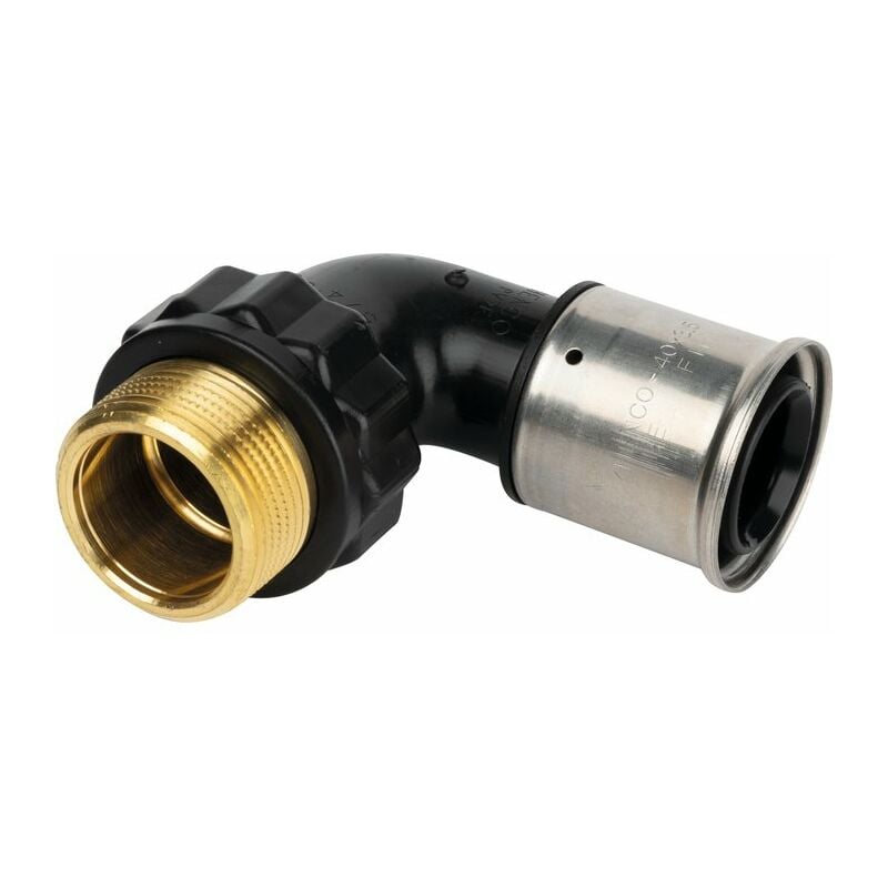 Henco - Coude multicouche à visser Mâle 1' 1/4 - Diamètre 50 mm - pvdf