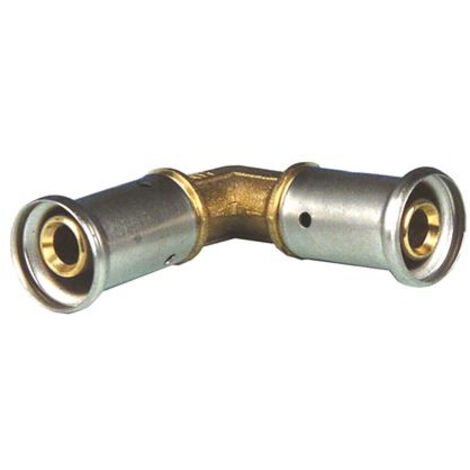 Coude multicouche laiton à sertir 90deg 32x32 - HENCO - 1P-3232