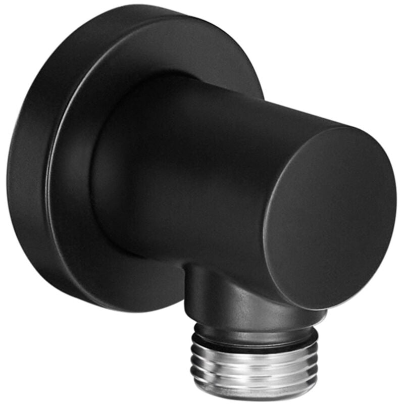 Coude mural 1/2" pour raccordement flexible de douche, Noir mat - Roca