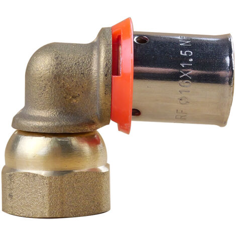 Coude PER à sertir Ø16x1,5 - Femelle écrou Libre 3/8" (12/17) - IBP Bänninger