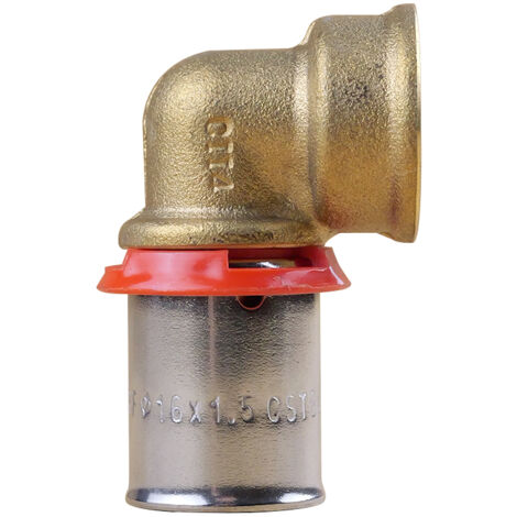 Coude PER à sertir Ø16x1,5 - Femelle fixe 3/8" (12/17) - IBP Bänninger