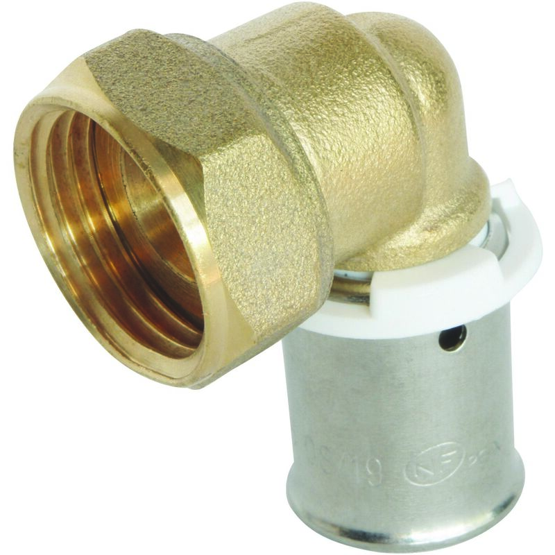 Coude écrou tournant PER à sertir 16mm x 20/27 - 3/4" Fixoconnect