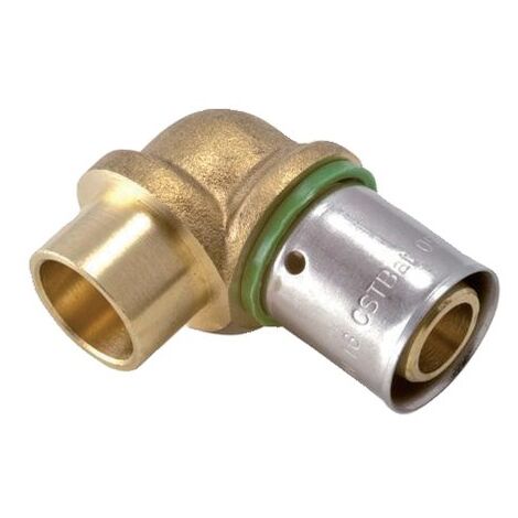 Coude PER à sertir radial - Fixation à sertir - Diamètre : 13X16 - 14