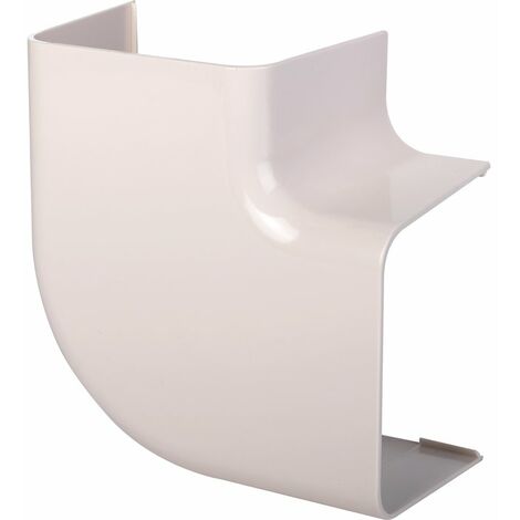 Coude plat 90° plastique rigide - blanc crème RAL 9001
