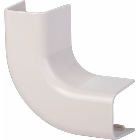 ECOLANDS Coude plat 90° plastique rigide - blanc crème RAL 9001