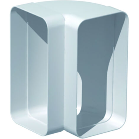 coude plat pvc rigide - 90 degrès verticale - 40 x 110 mm
