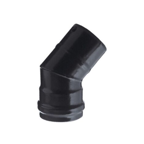Coude porcelaine 45o pour poele a' granule's MF diame'tre de raccordement 10 cm sans joint noir mat