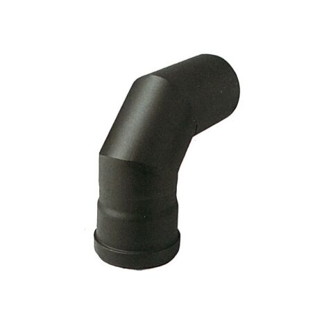Coude porcelaine 90o pour poele a' granule's MF raccordement diame'tre 10 cm sans joint noir mat