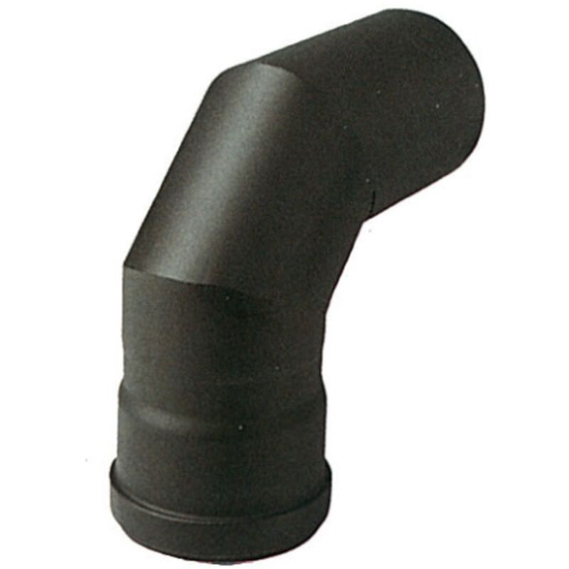 Coude pour poêle à granulés 90 fermé porcelaine noire mate mm.1,2 d.8 mf sans joint - Save