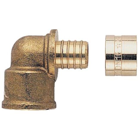 Coude pour tube PER 13x16 sortie femelle DN 16 15x21
