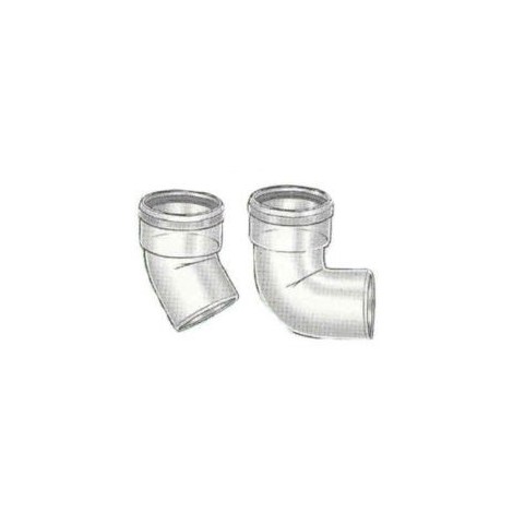 Coude PPTL Ø 125 CHEMILUX SIMPLE PAROI - Coude à 87°