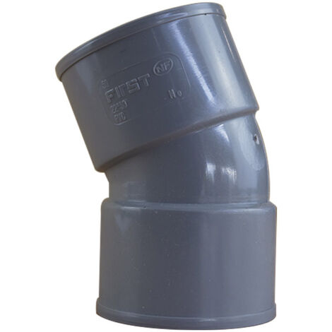 Coude PVC 22°30 Femelle Femelle Ø50 - First Plast