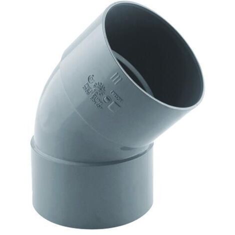 Coude pvc 45° ff ø 80 raccord évacuation - Interplast