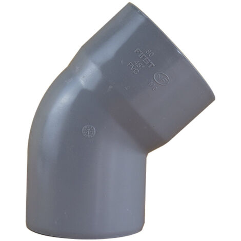 Coude PVC 45° Mâle/Femelle Ø80 - First Plast