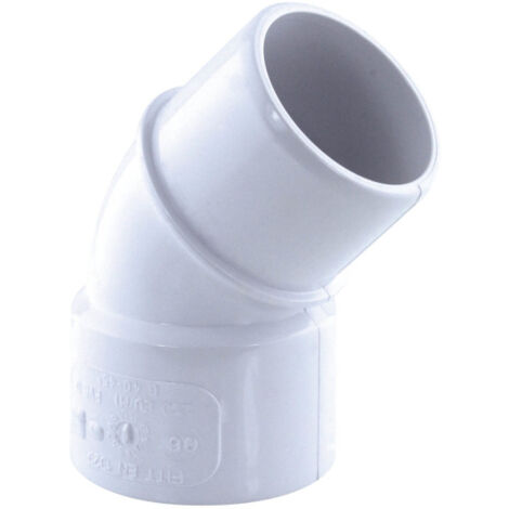 coude pvc 45° mf ø 40 blanc - Interplast