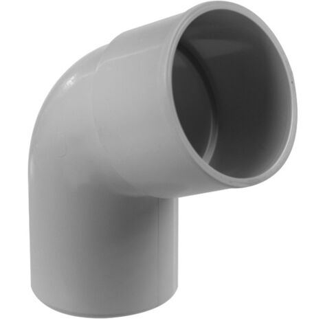 Coude PVC 67°30 mâle femelle pour tube de descente Ø50 - gris - FIrst Plast