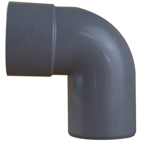 Coude PVC 87°30 Mâle/Femelle Ø75 - First Plast