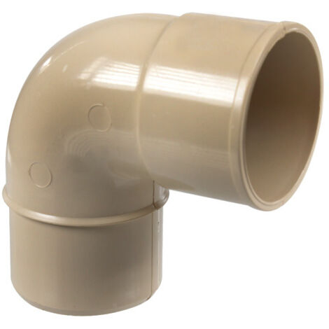 Coude PVC 87°30 mâle femelle pour tube de descente Ø50 - sable - First Plast