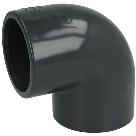 Coude PVC 90° 50 x 50 mm manchon adhésif
