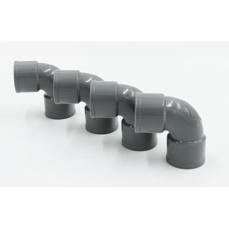 COUDE PVC A 87.30° POUR EVACUATION DOUBLE FEMELLE