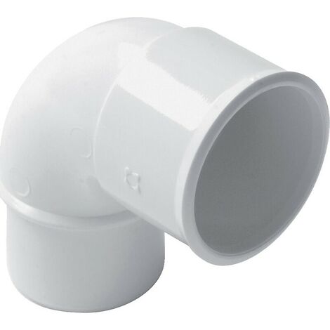 Nicoll – Raccord d'évacuation PVC coudé 87°30 – Diamètre 32 mm – Mâle-femelle – Pour installations sanitaires visibles