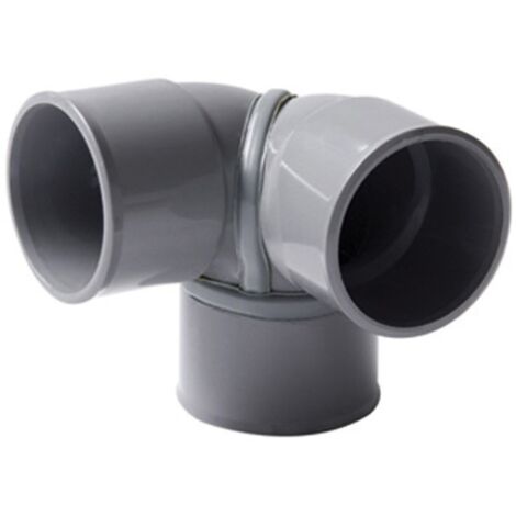 coude pvc double - femelle / femelle - 87 degrés30 - equerre - diamètre 100 mm - nicoll cet88