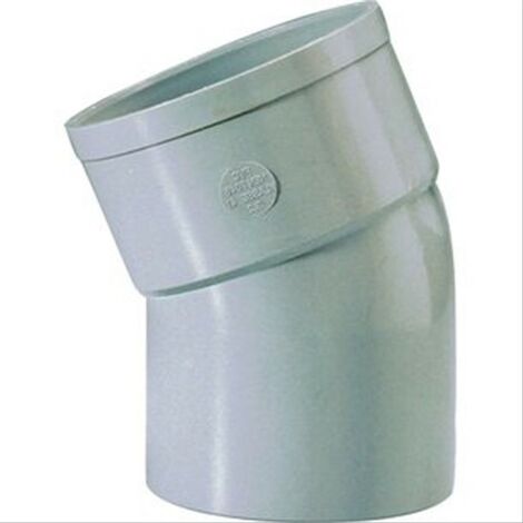 Coude PVC gris 22°30 M/F - diamètre 100 mm - CZ100