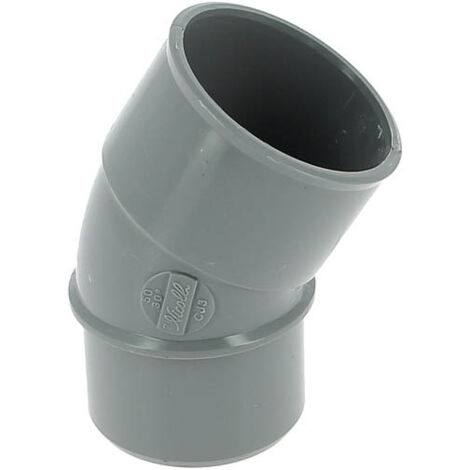 coude pvc - mâle / femelle - 30 degrés - diamètre 50 mm - nicoll ucj3