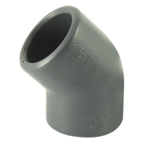 Coude PVC pression 45° diamètre 20 mm, femelle femelle