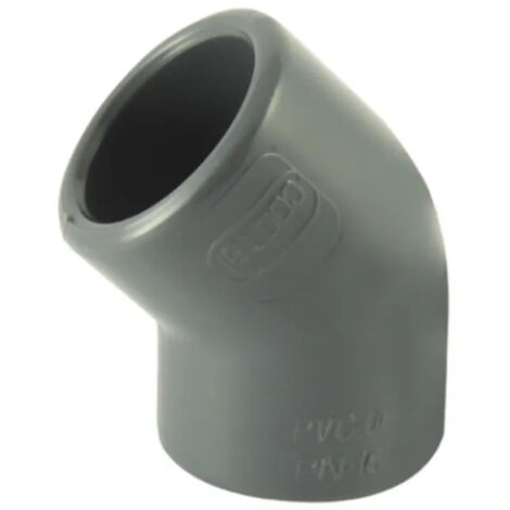 Coude PVC pression 45° diamètre 75 mm, femelle femelle