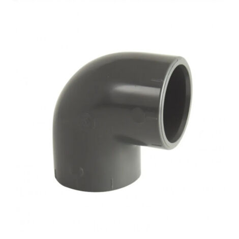 Coude PVC pression 90° diamètre 20 mm – Raccordement à coller conforme EN 1452 – P. maxi 16 bar – Pour canalisations d'eau sous pression