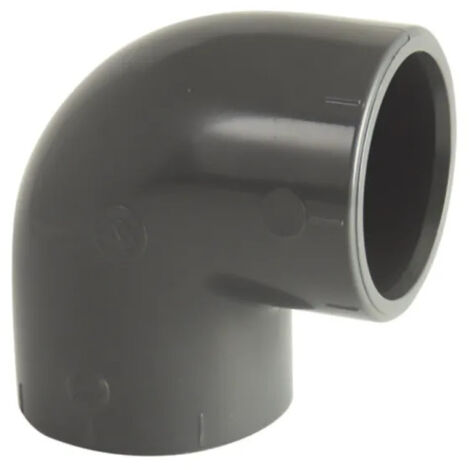Coude PVC pression 90° diamètre 90 mm – Raccord femelle femelle – Pression maximale 16 bar – Température jusqu'à 45°C