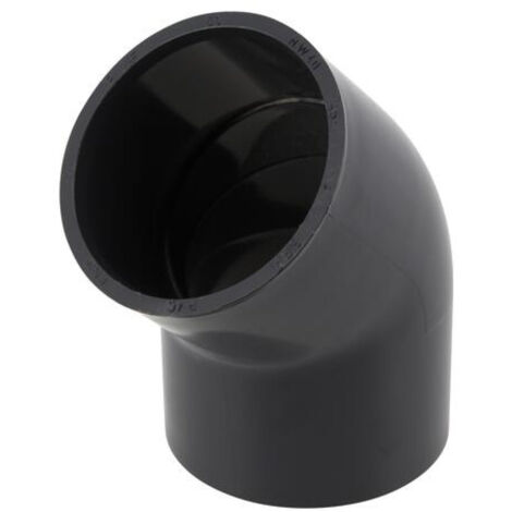 Coude PVC pression femelle-femelle 45° Ø50