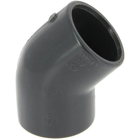 coude pvc pression - femelle / femelle - 45 degrés - diamètre 40 mm - nicoll c440f