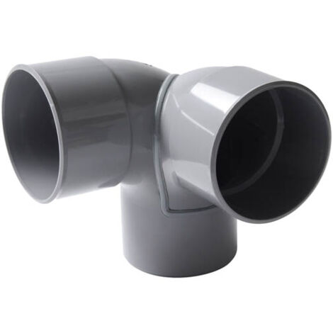 Coude PVC vidange double équerre 87'30° MF 100